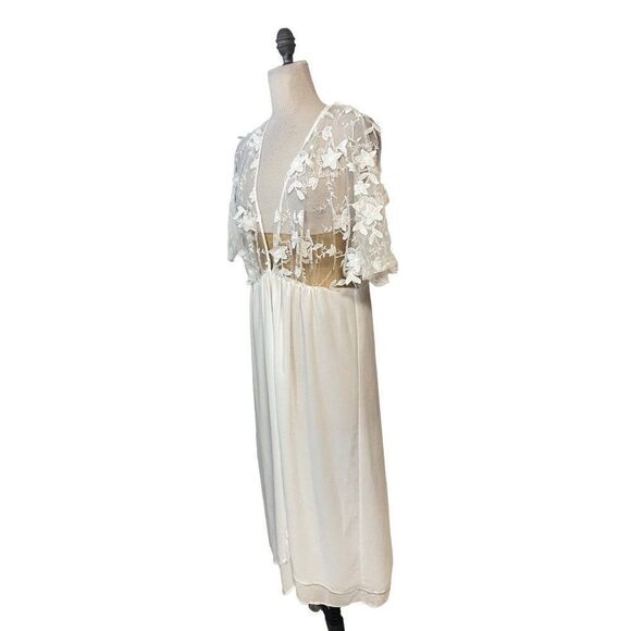 aeom Orna Embroidered Applique Duster White Small NWT - Picture 6 of 9